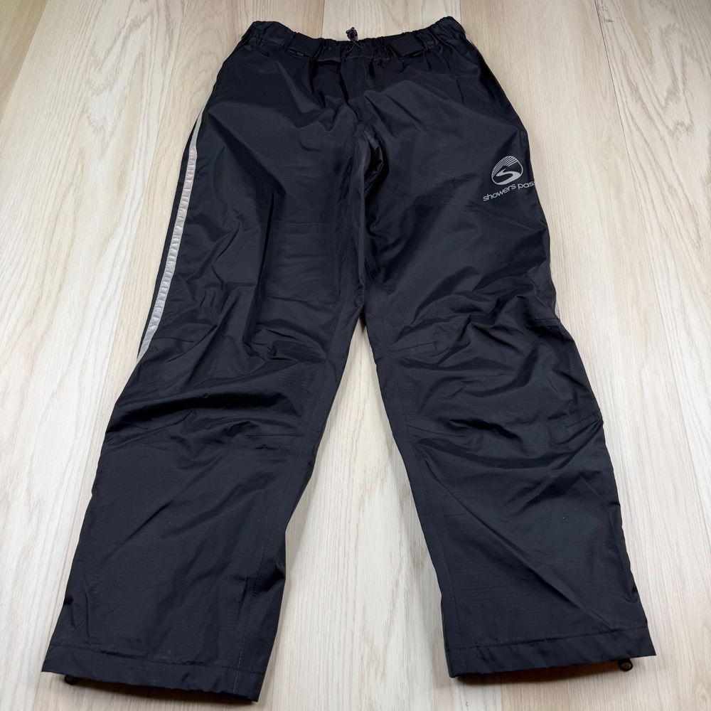 Showers Pass Mens Black Zipper Hem Transit Waterproof Cycling Rain Pants Size M